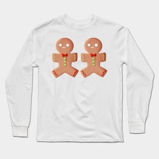 Gingerbread lgbt male couple Long Sleeve T-Shirt